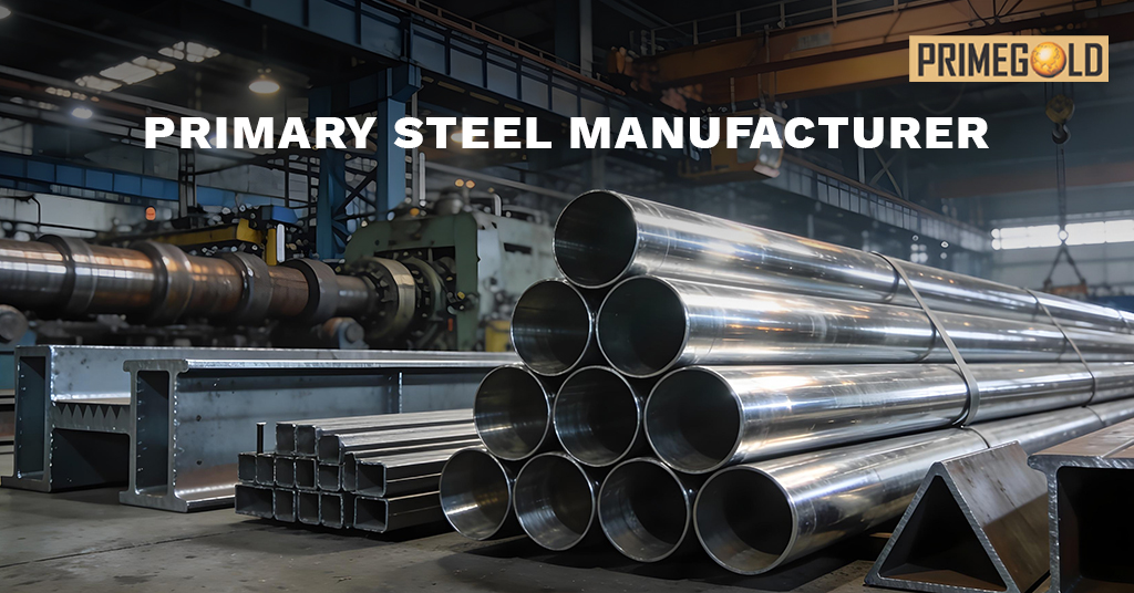 Integrated steel plant showing primary steel manufacturing process for TMT bars