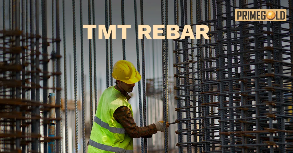 TMT rebar used in reinforced concrete construction site