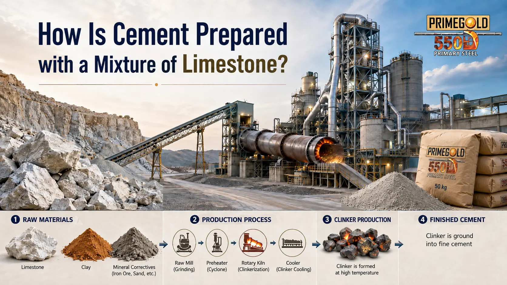 How Is Cement Prepared with a Mixture of Limestone